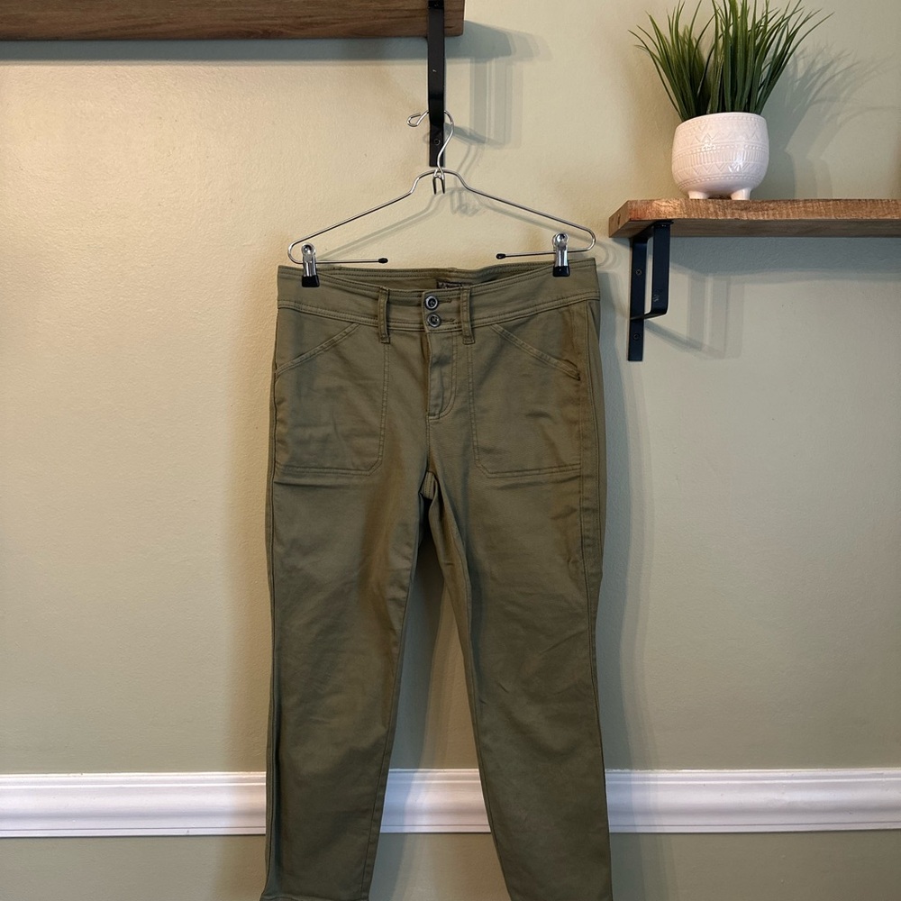 Olive Green Casual Pants